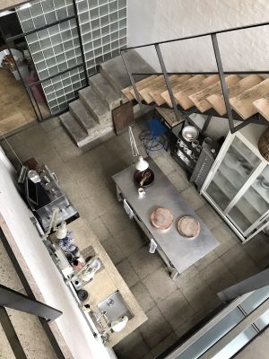 Split level double height warehouse apartment film location hire in Shoreditch, London Uk