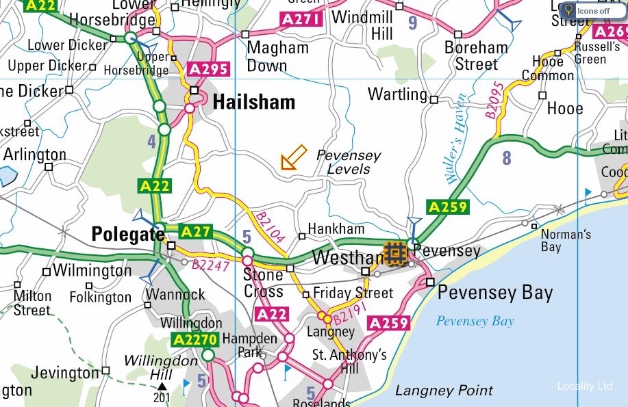 Pevensey Levels NNR  comprises of 4.300 hectares of wet meadows (Pevensey, East Sussex)