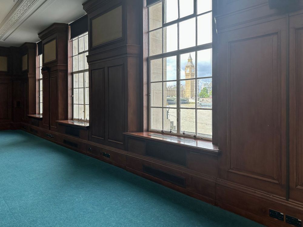 Grand riverside rooms with views of the Parliament for filming and photoshoots and events (Lambeth, London)