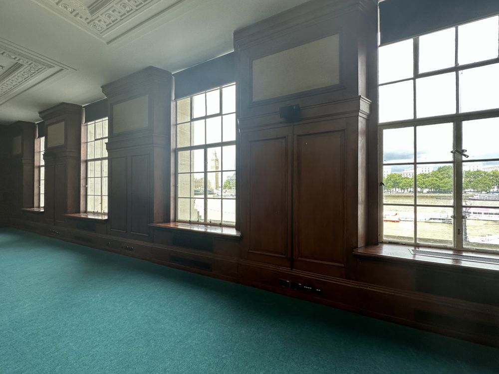 Grand riverside rooms with views of the Parliament for filming and photoshoots and events (Lambeth, London)