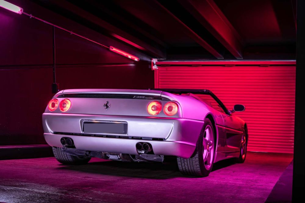 Classic car showroom for film and photoshoot hire (Brentford, London)