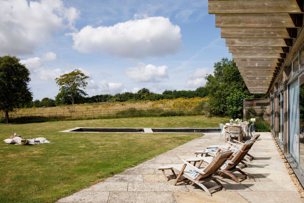 An architecturally unique timber-clad  home in the South Downs