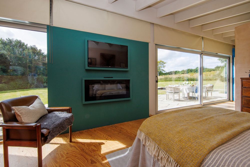 An architecturally unique timber-clad  home in the South Downs