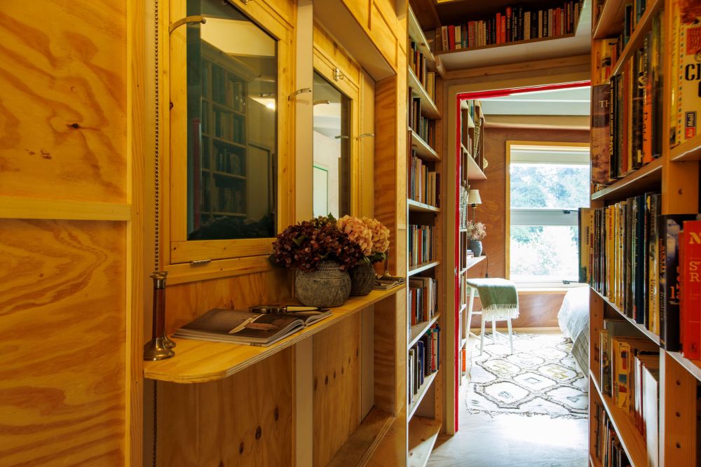 An architecturally unique timber-clad  home in the South Downs