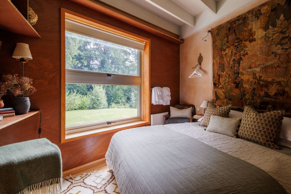 An architecturally unique timber-clad  home in the South Downs