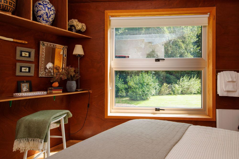 An architecturally unique timber-clad  home in the South Downs