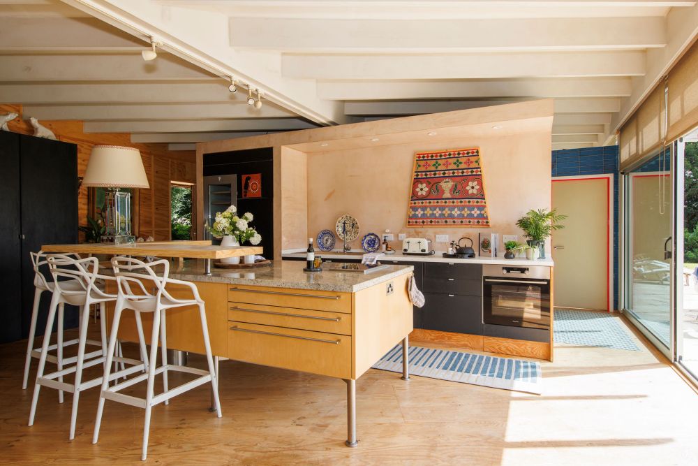 An architecturally unique timber-clad  home in the South Downs