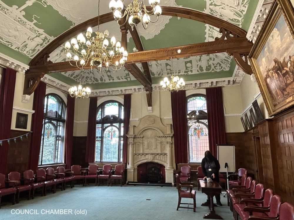 Town hall with meeting rooms, council chambers and period offices. (Reigate, Surrey)