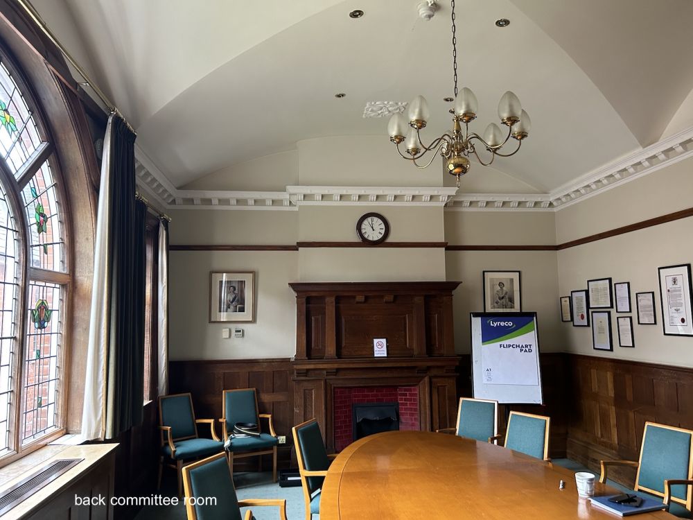 Town hall with meeting rooms, council chambers and period offices. (Reigate, Surrey)