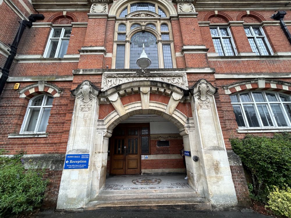 Town hall with meeting rooms, council chambers and period offices. (Reigate, Surrey)