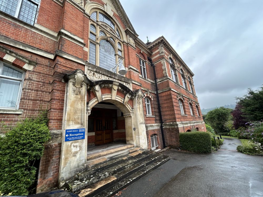 Town hall with meeting rooms, council chambers and period offices. (Reigate, Surrey)