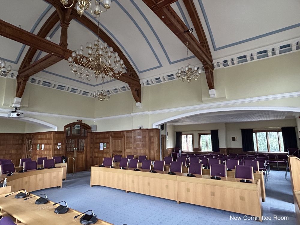 Town hall with meeting rooms, council chambers and period offices. (Reigate, Surrey)