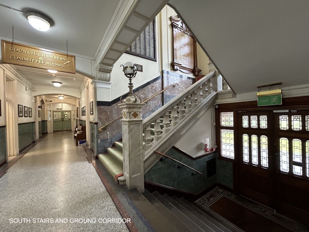 Town hall with meeting rooms, council chambers and period offices. (Reigate, Surrey)