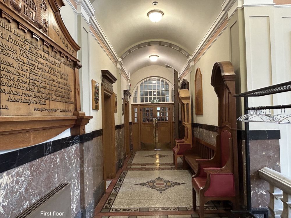 Town hall with meeting rooms, council chambers and period offices. (Reigate, Surrey)