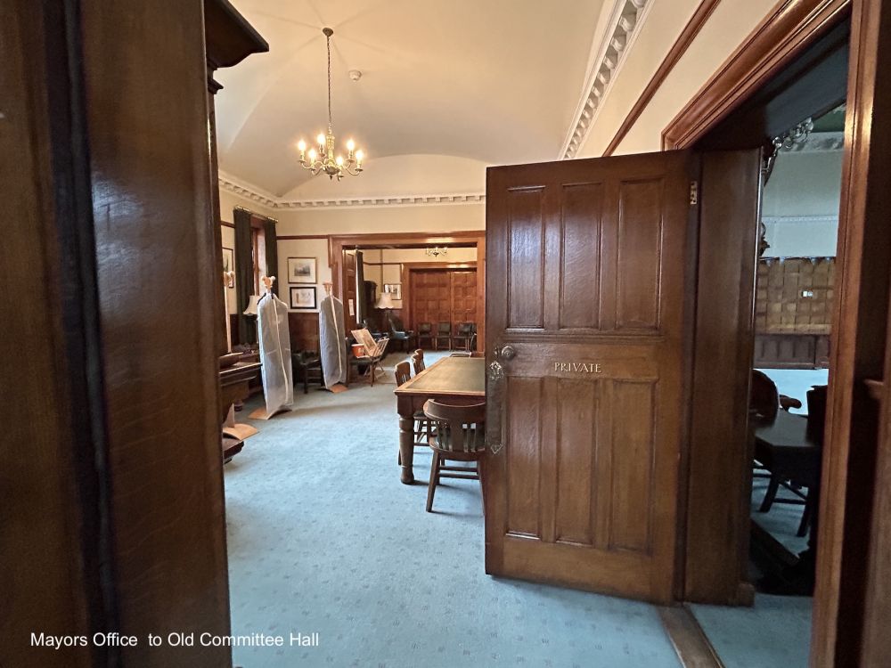 Town hall with meeting rooms, council chambers and period offices. (Reigate, Surrey)