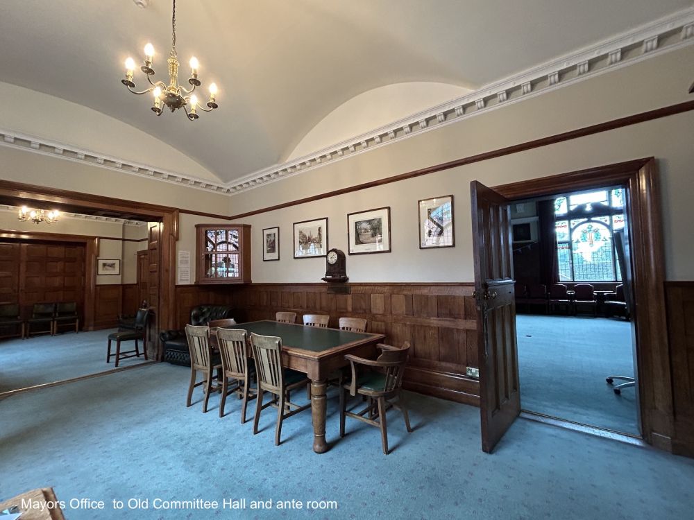 Town hall with meeting rooms, council chambers and period offices. (Reigate, Surrey)