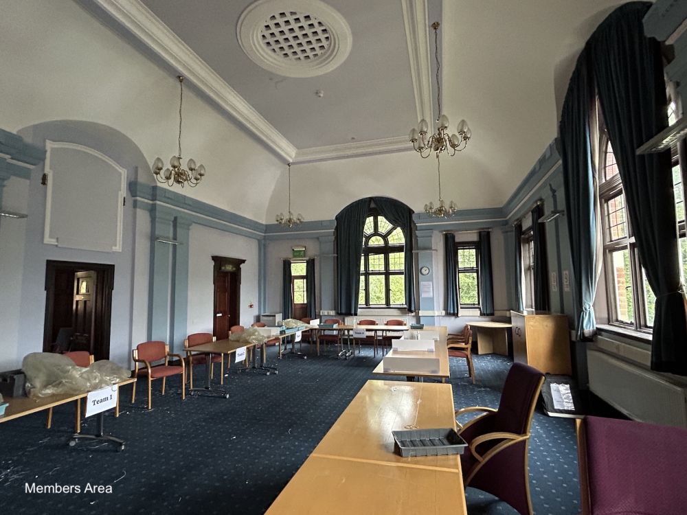 Town hall with meeting rooms, council chambers and period offices. (Reigate, Surrey)