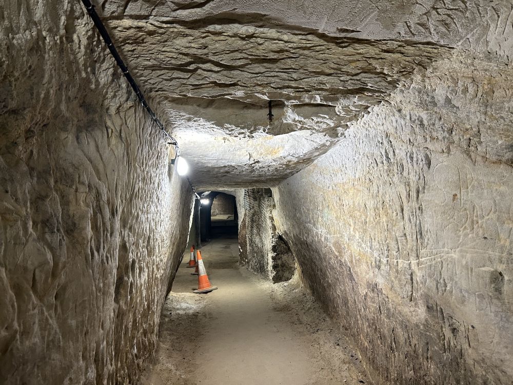Reigate caves were once sand mines.  (Reigate, Surrey)
