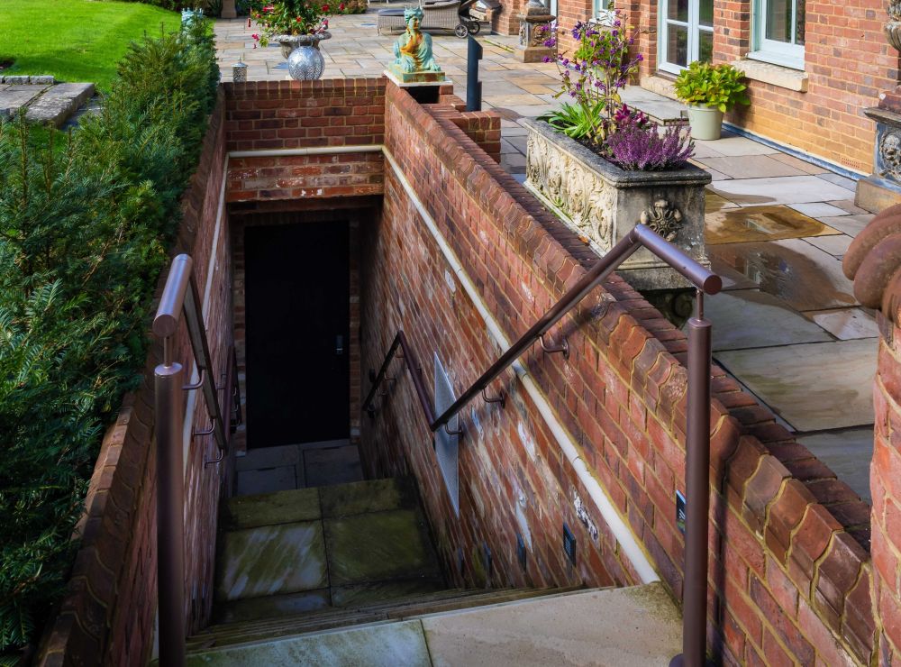 An underground private bar and recording studio with vintage retro touches