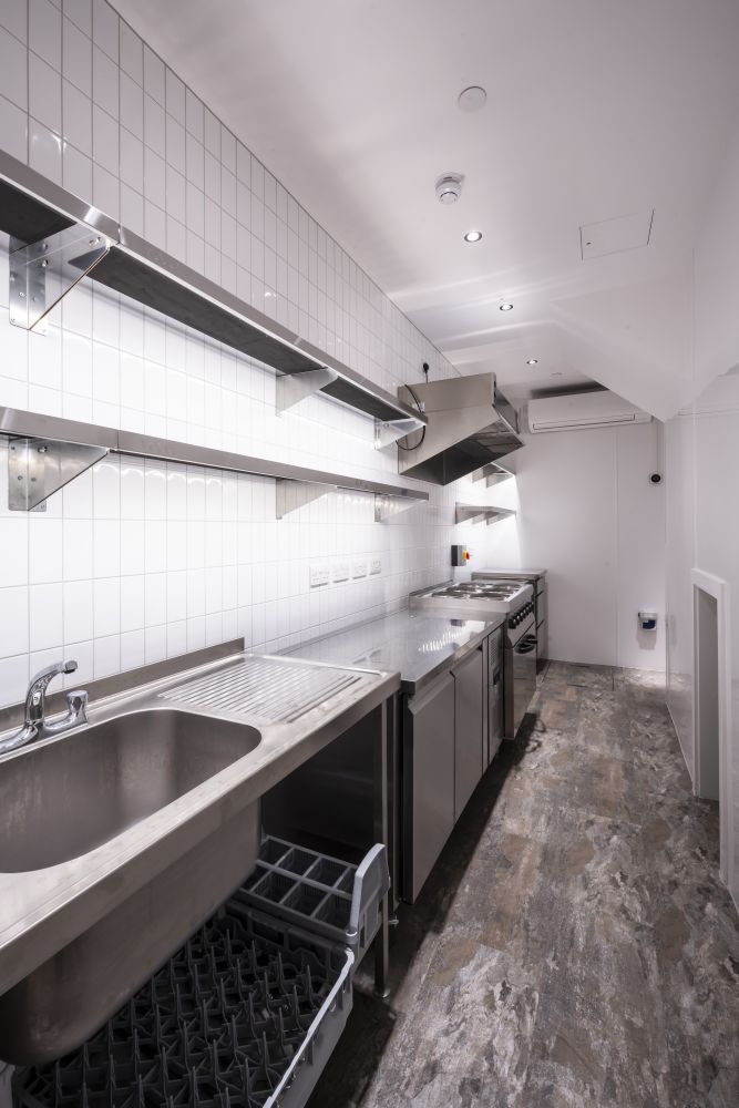 An underground private bar and recording studio with vintage retro touches