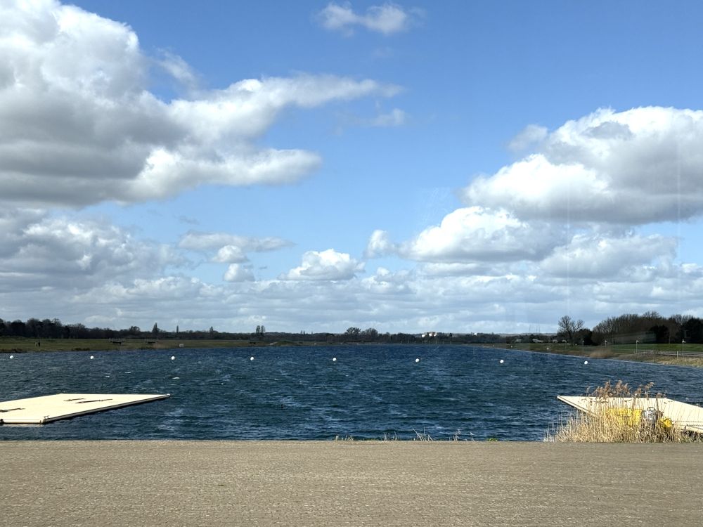 2.5km long rowing lake with  controllable roads. (Berkshire, UK)